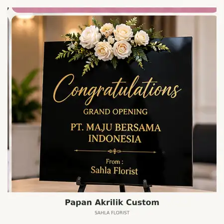 Papan Bunga Akrilik Buahbatu
